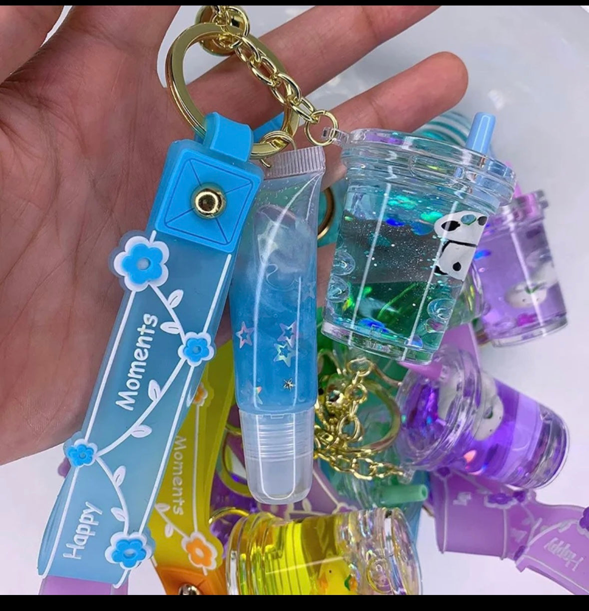 Glam Lips Gloss with key chain